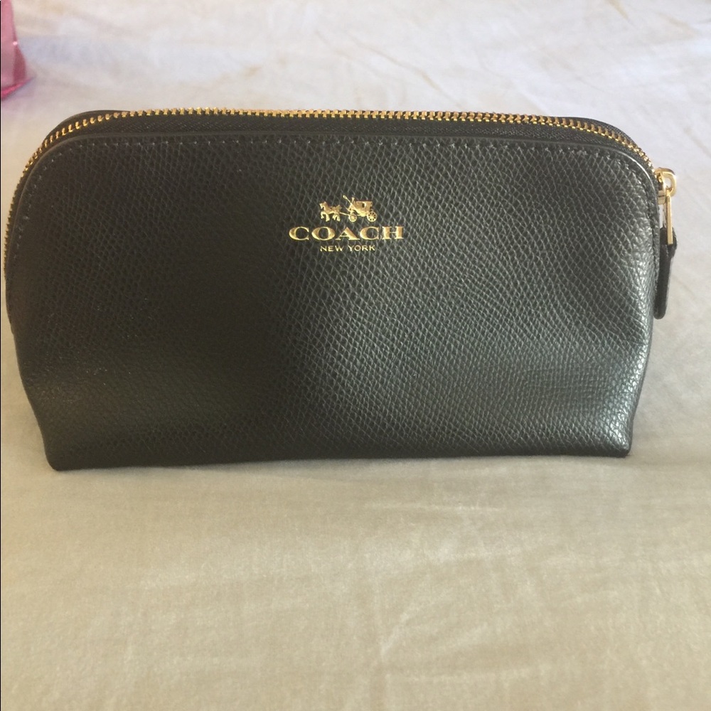 Coach black leather purse